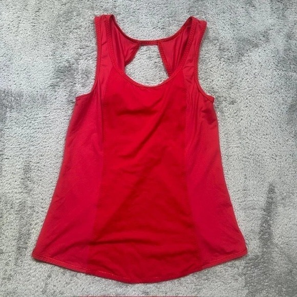 Lululemon Tank Top Red Size 4 Run Speed Squad Luxtreme Currant Open Back - Picture 1 of 9